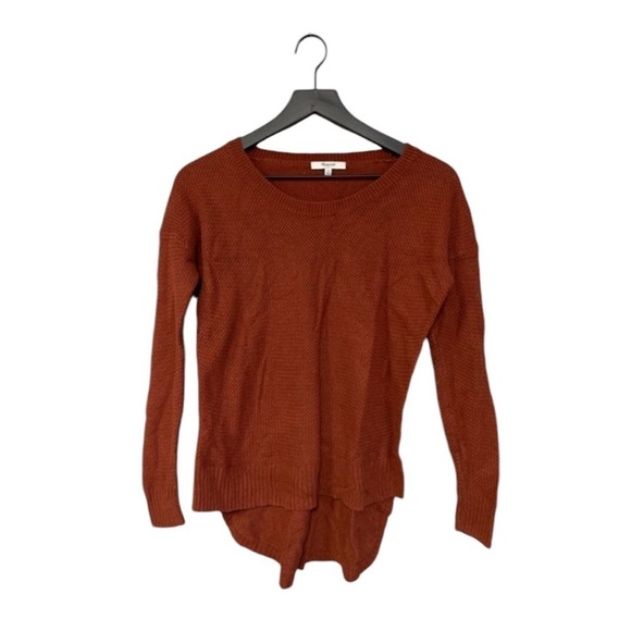 MADEWELL Chronicle Texture Pullover Sweater in Rust - Picture 2 of 2